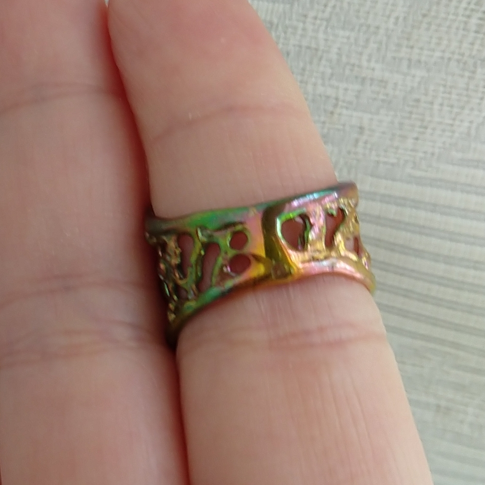 Unique natural turquoise sterling silver ring - Picture 4 of 8